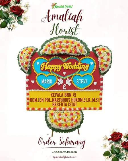 Papan Bunga Pernikahan Mojo